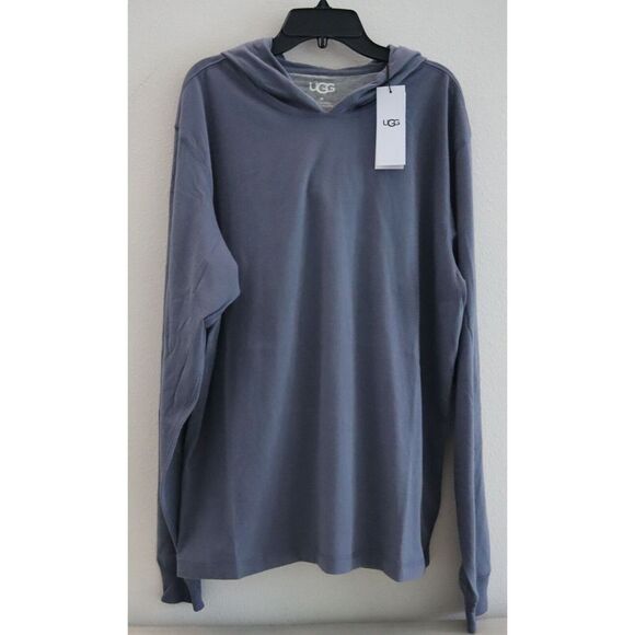 UGG 1133430 Men's Sz Medium Cyclone Blue Zachery Hooded Long Sleeve T-Shirt - Picture 1 of 10